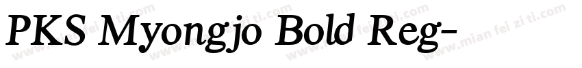 PKS Myongjo Bold Reg字体转换